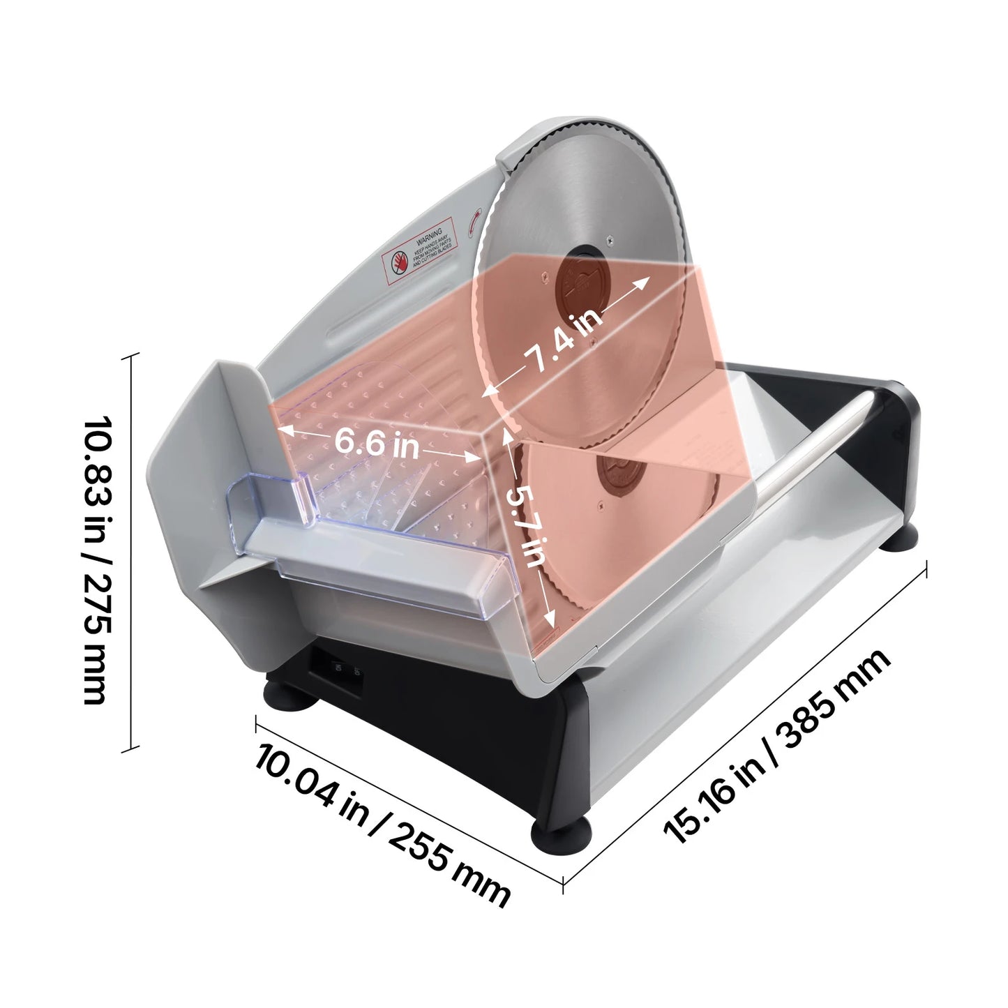 SucceBuy Electric Meat Slicer Machine With Dual Adjustable Blades