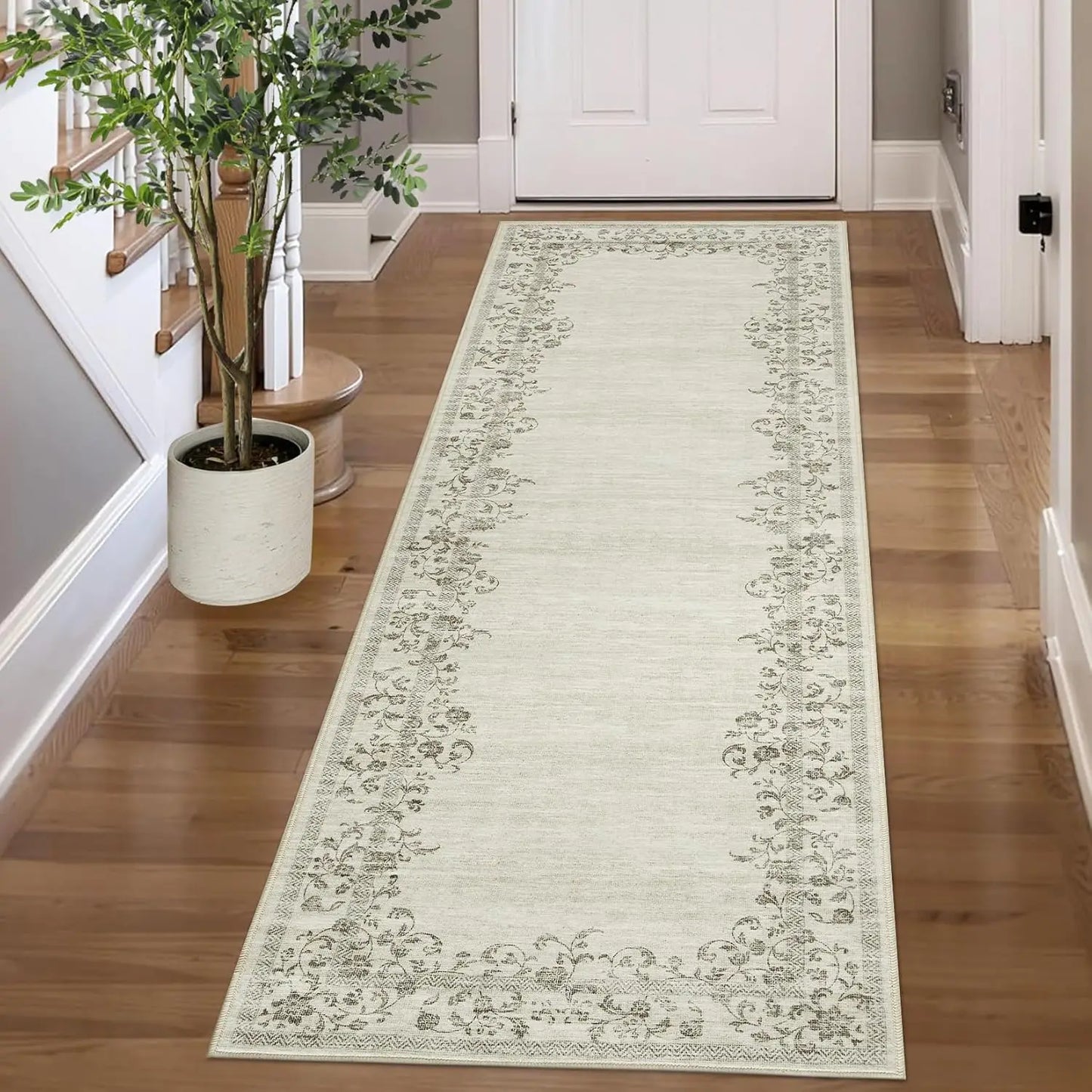 HiMISS Floral Polyester Area Rug For Living Room And Bedroom