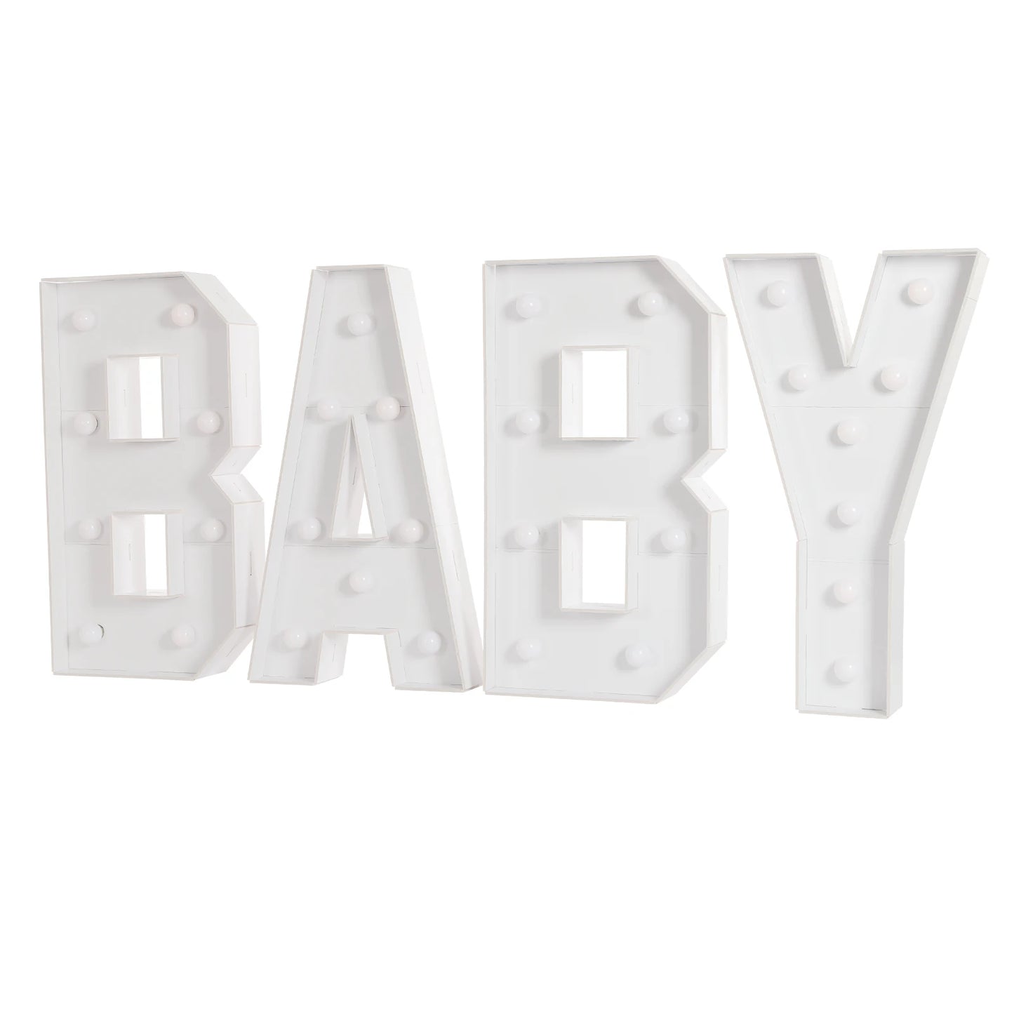 Light Up Letter Lights LED Alphabet Decor For Baby Showers