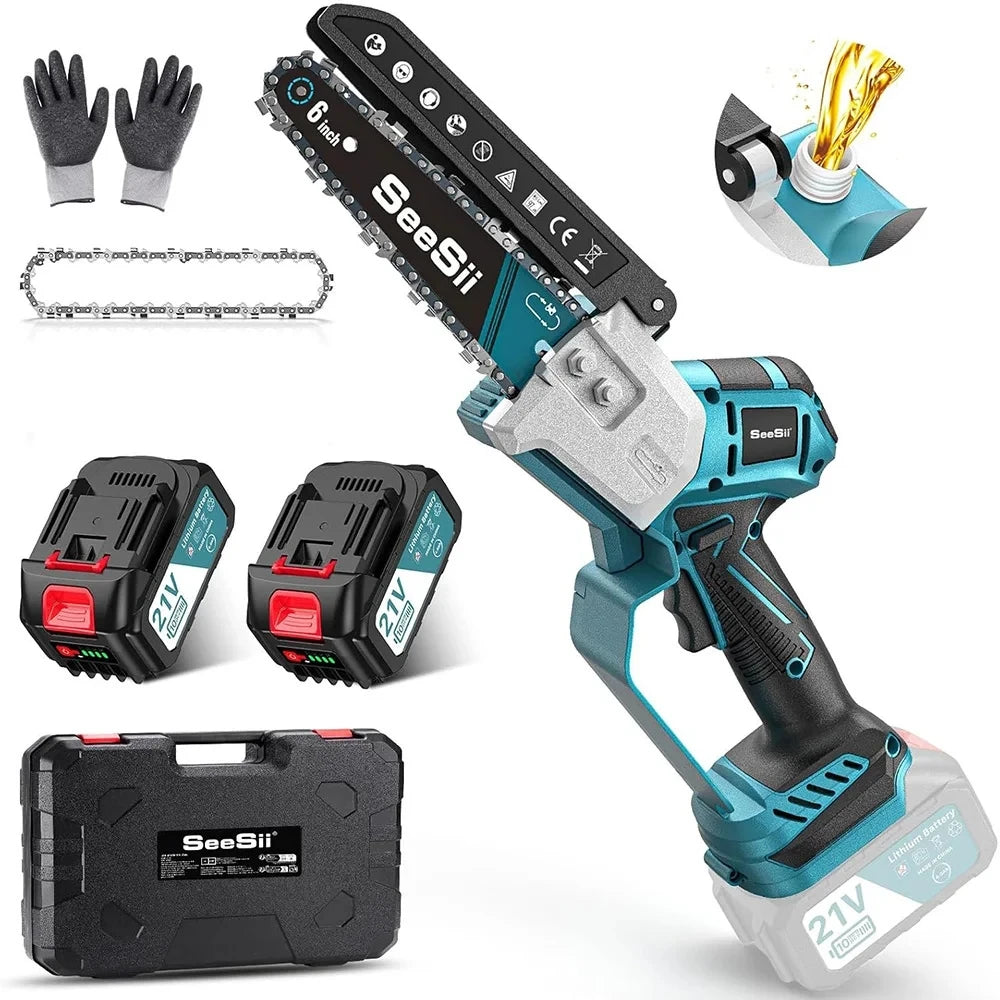 Seesii Cordless Mini Chainsaw For Makita 18V Battery Electric Pruning Saw