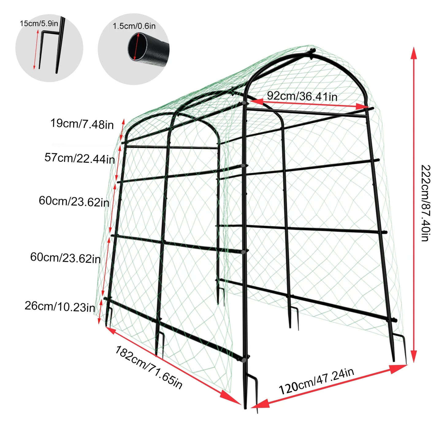 U Shaped Garden Cucumber Trellis For Climbing Plants