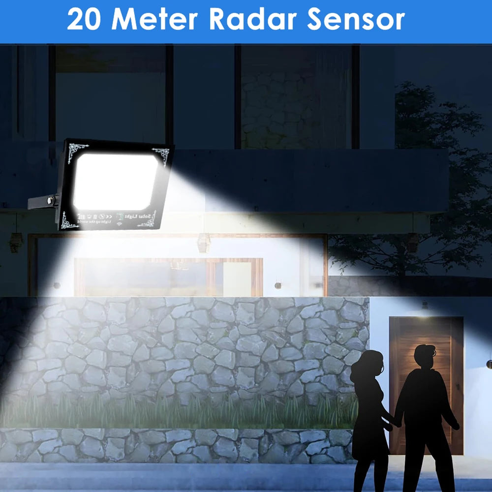 Outdoor Solar Flood Light 300W IP67 With Remote Control