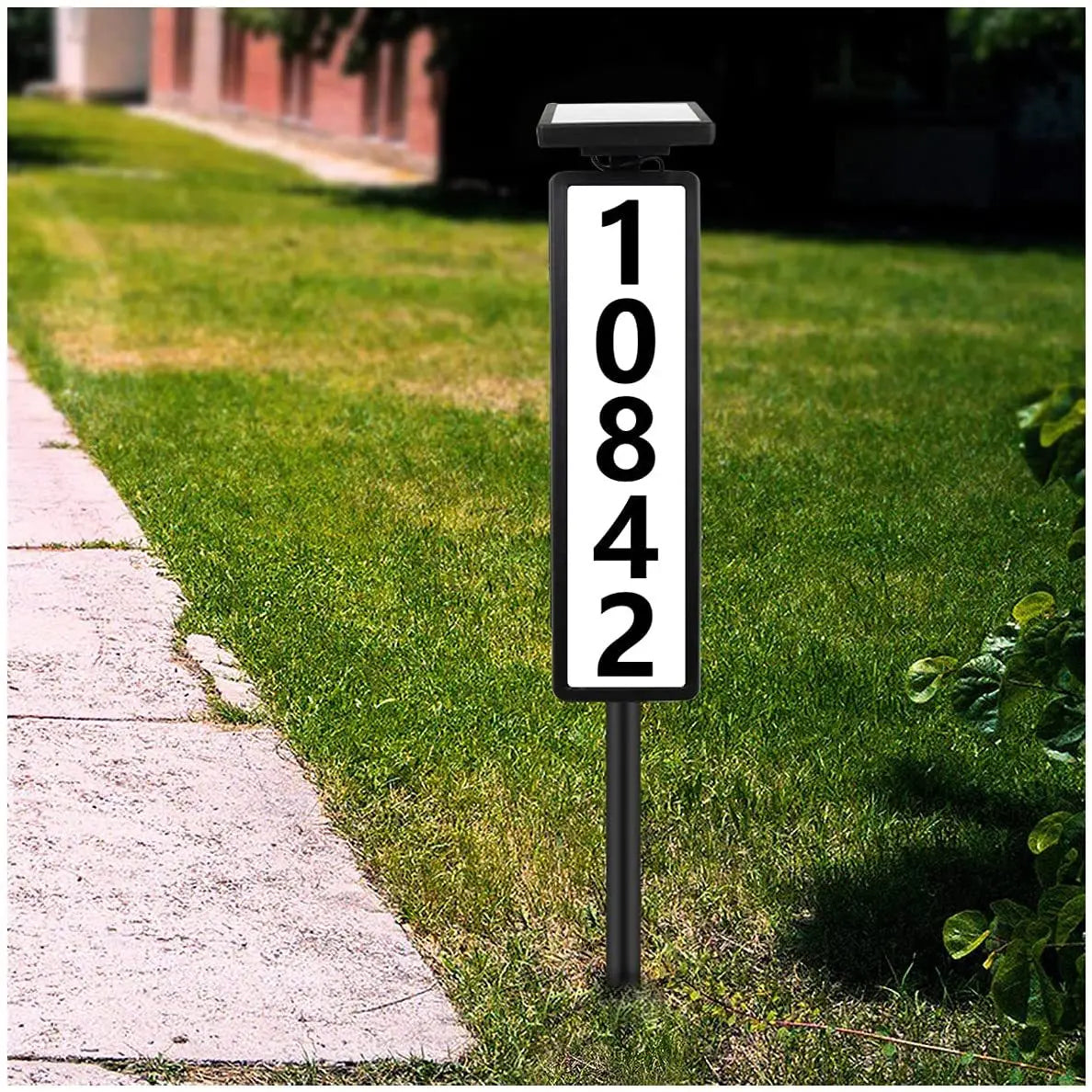 Solar Powered Ground Insert Door Sign Lawn Light With Automatic Sensor