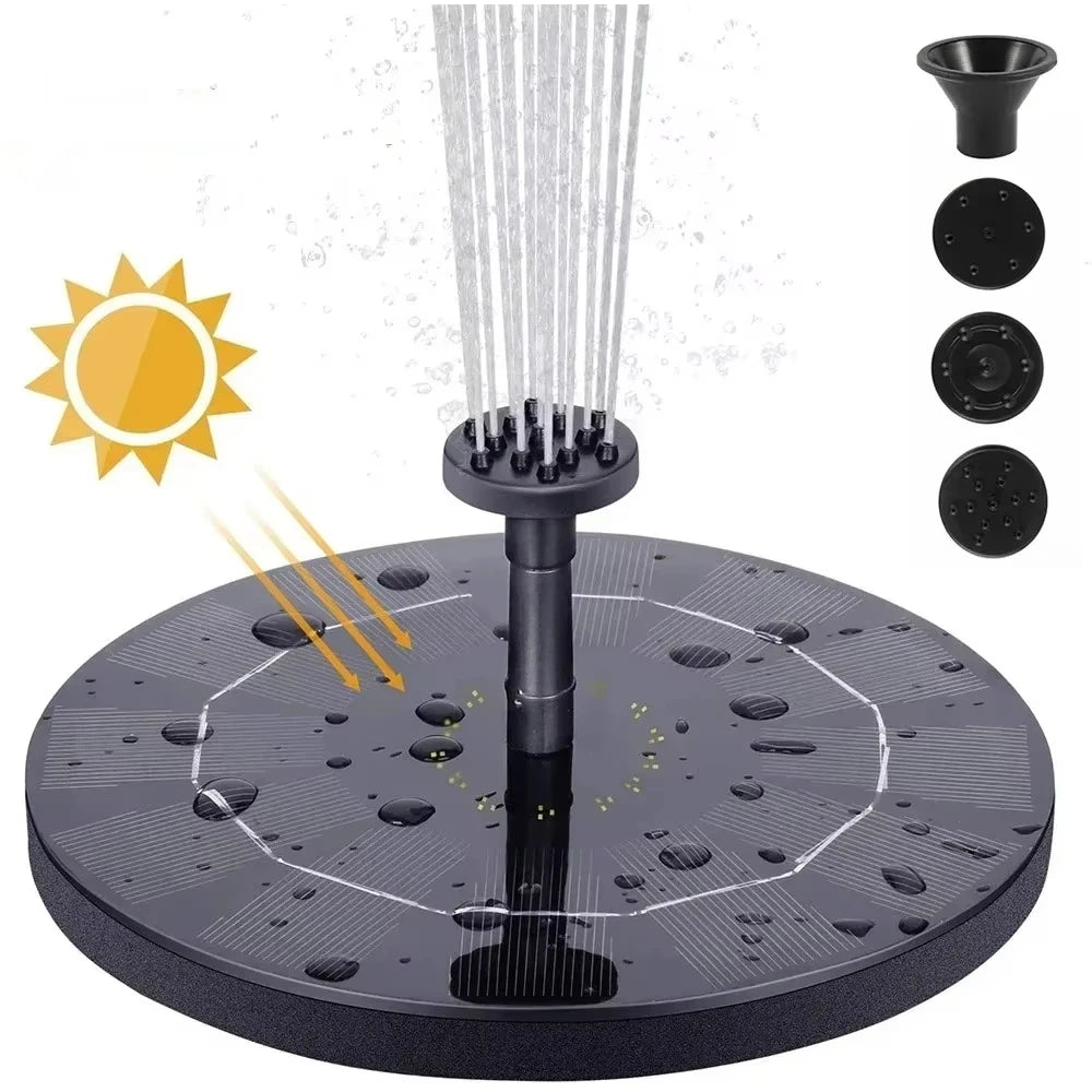 Floating Solar Fountain Pump With 4 Nozzles For Pond Decor