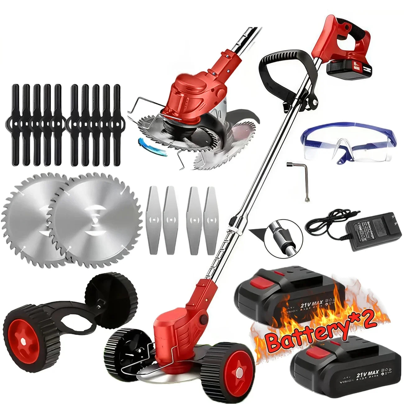 Cordless Lawn Trimmer Edger And Brush Cutter Weed Cutter