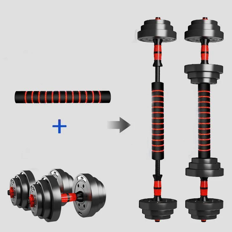 Adjustable Dumbbell To Barbell Conversion Home Gym Kit