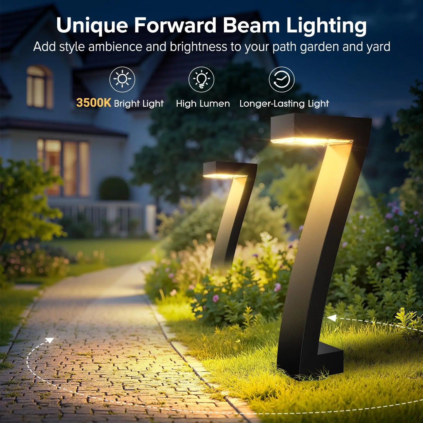 Led Solar Pathway Lights IP65 Waterproof Outdoor Garden Decor