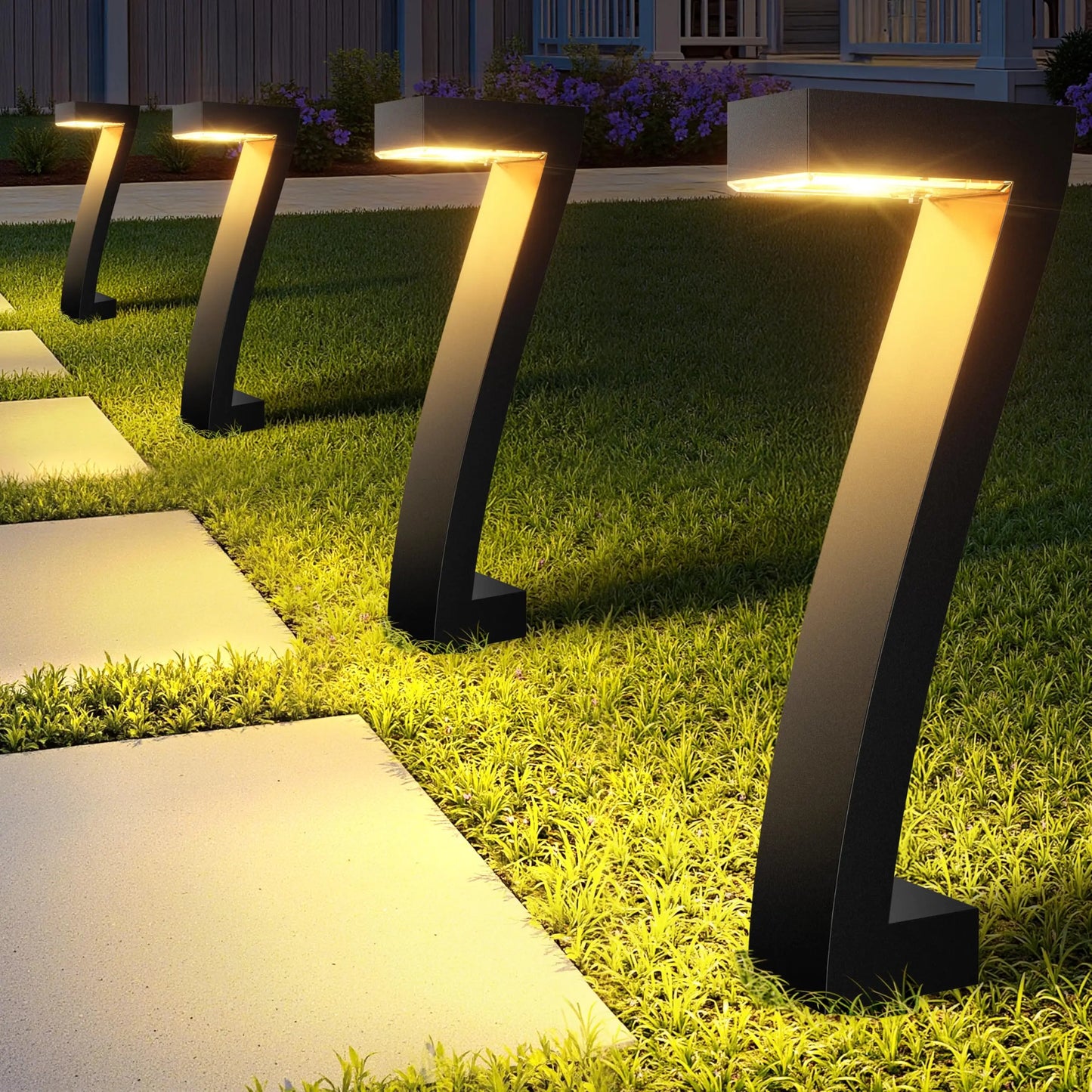 Led Solar Pathway Lights IP65 Waterproof Outdoor Garden Decor