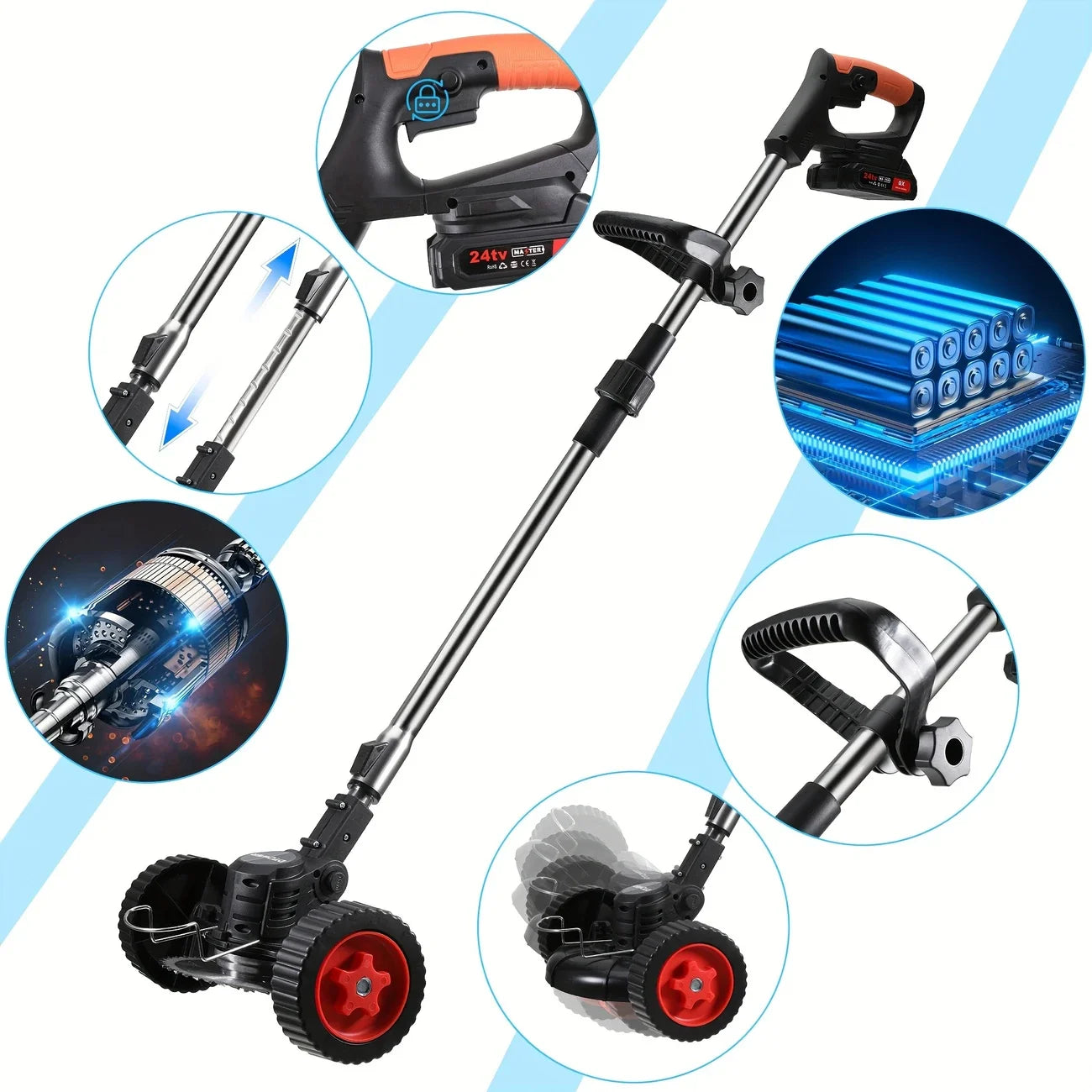 Cordless Lawn Trimmer Edger And Brush Cutter Weed Cutter