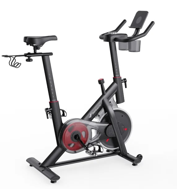 MERACH Magnetic Brake Pad Exercise Bike With App Fitness Courses