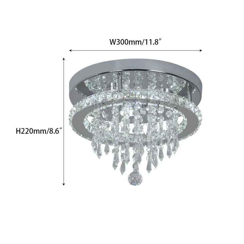 VETRULUS Modern Crystal Led Ceiling Chandelier Pendant Light