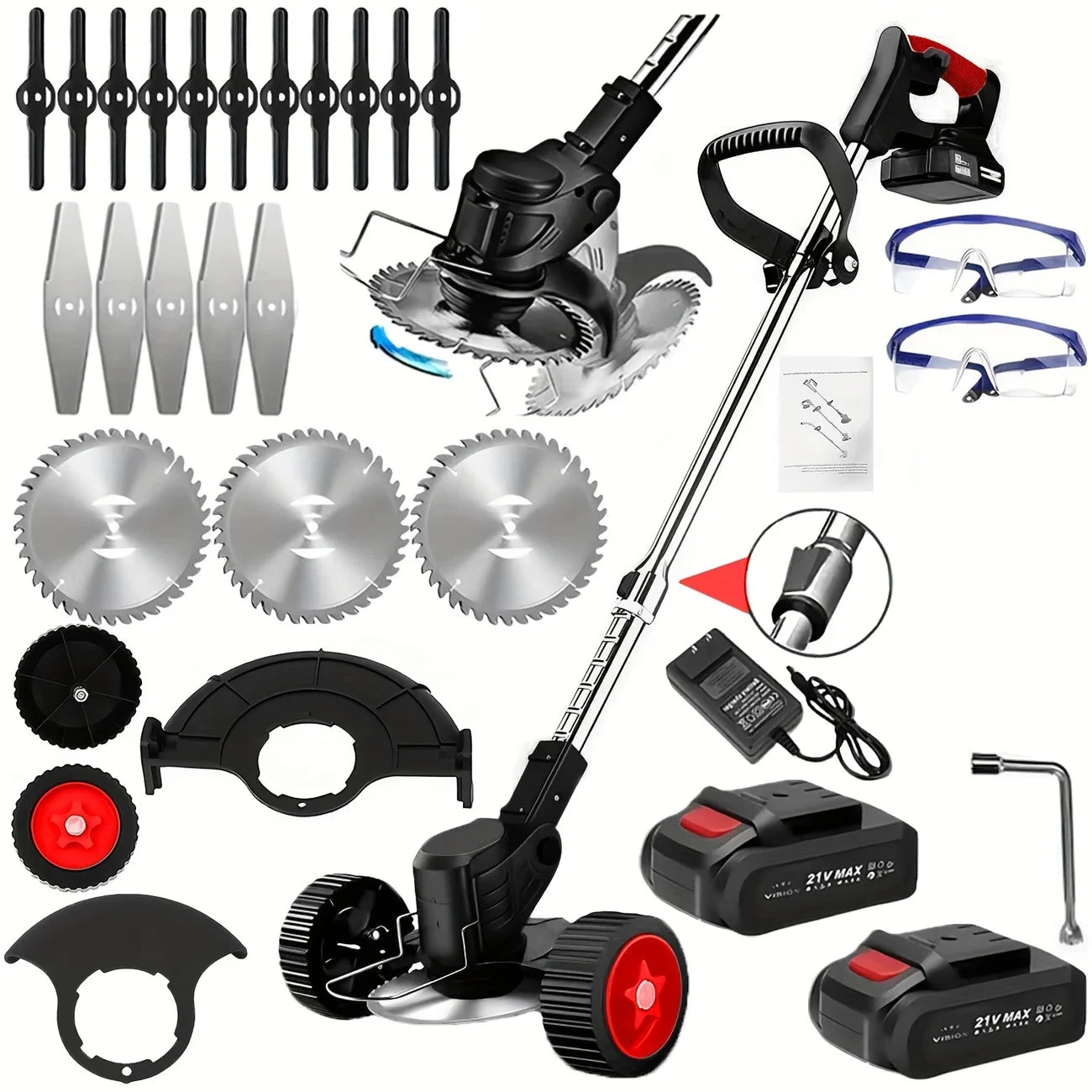 Cordless Lawn Trimmer Edger And Brush Cutter Weed Cutter