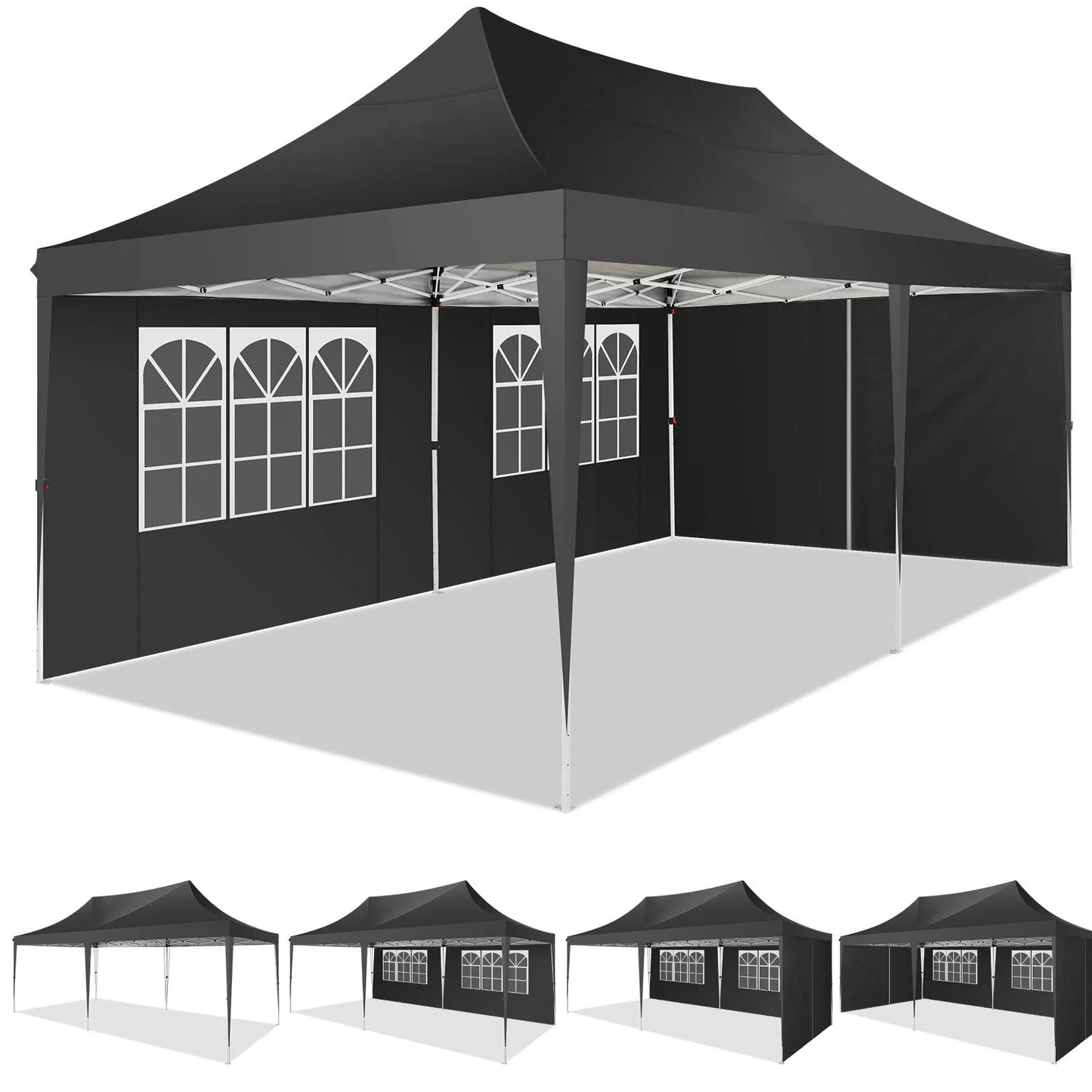 COBIZI Pop Up Canopy Gazebo With Sidewalls UV50 Waterproof Tent
