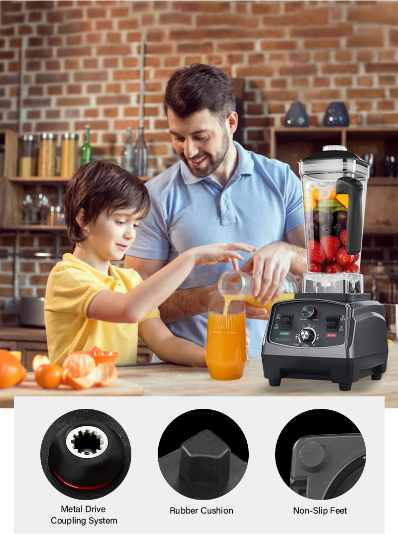 Biolomix Commercial Timer Blender With Tritan Mixing Jar