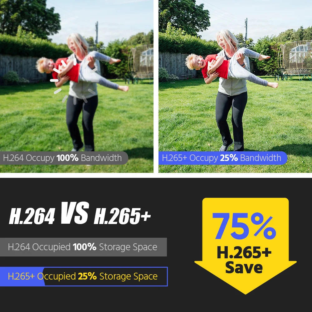 ANNKE 8CH 4K NVR With 4 IP Weatherproof Outdoor Cameras