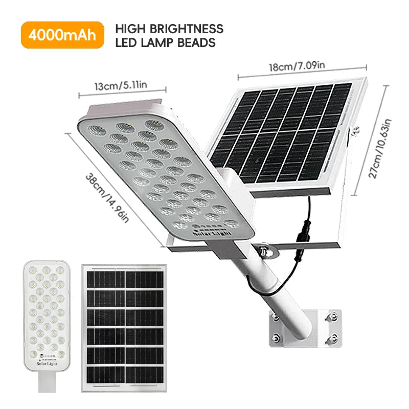 Outdoor Solar Street Lights Set With Motion Sensor And Remote