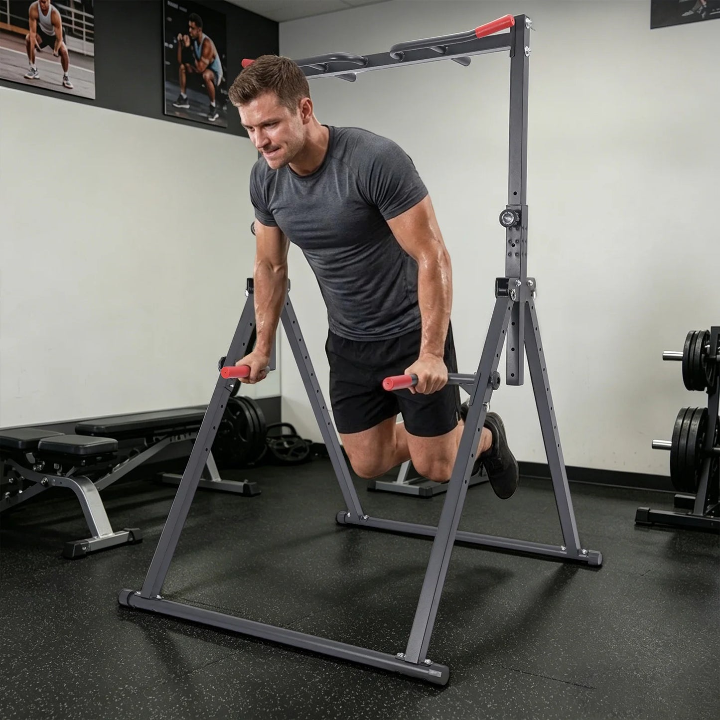 Adjustable Height Power Tower For Pull Ups And Dips 440LBS