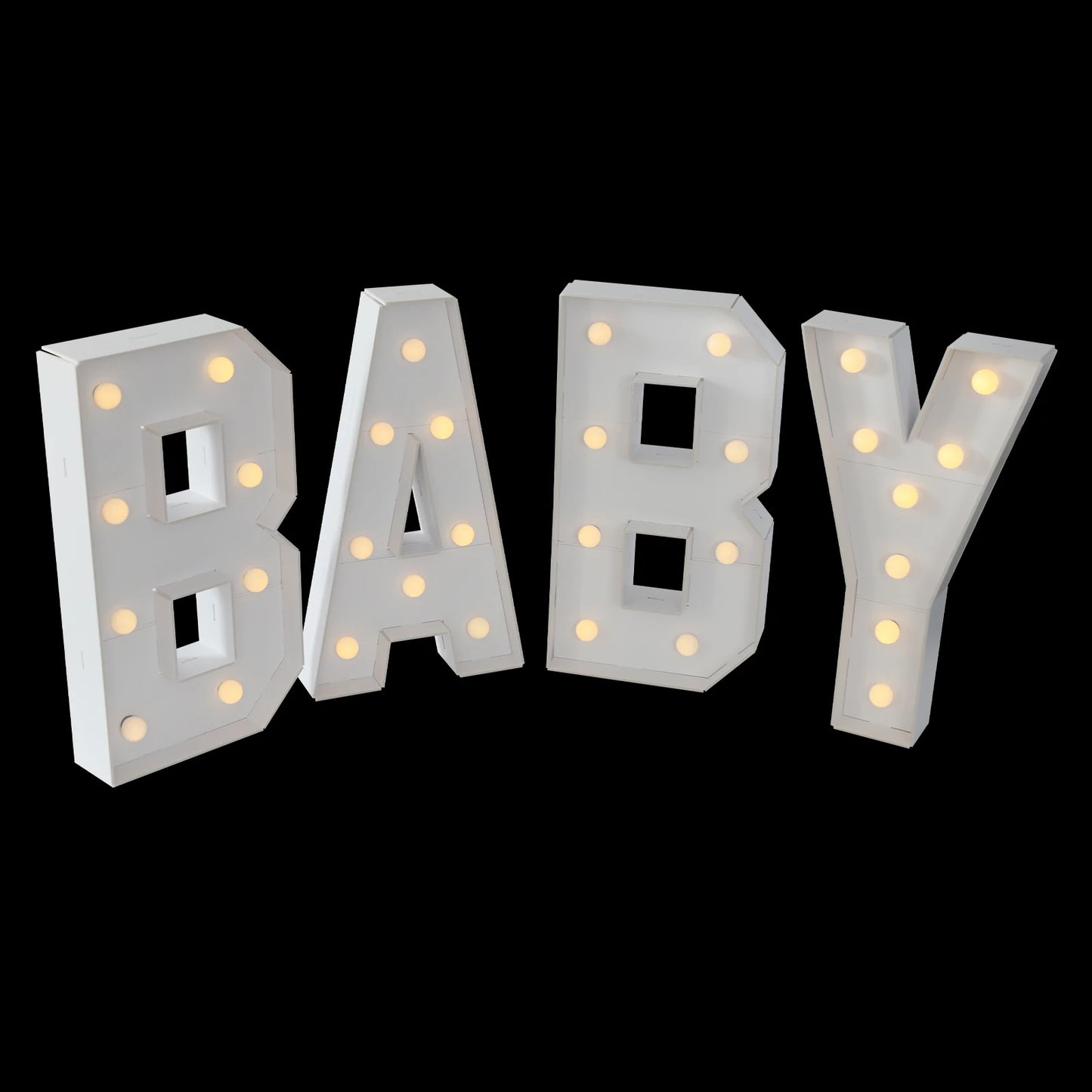 Light Up Letter Lights LED Alphabet Decor For Baby Showers