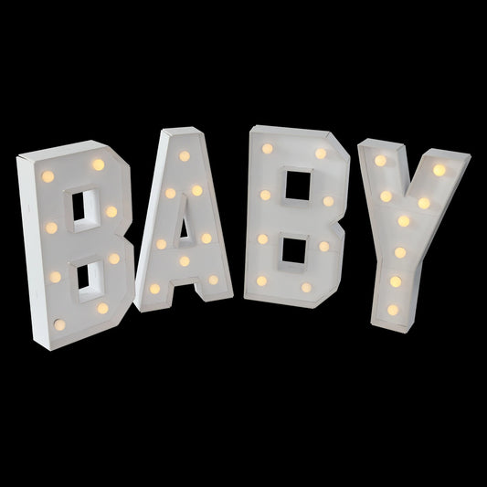 Light Up Letter Lights LED Alphabet Decor For Baby Showers