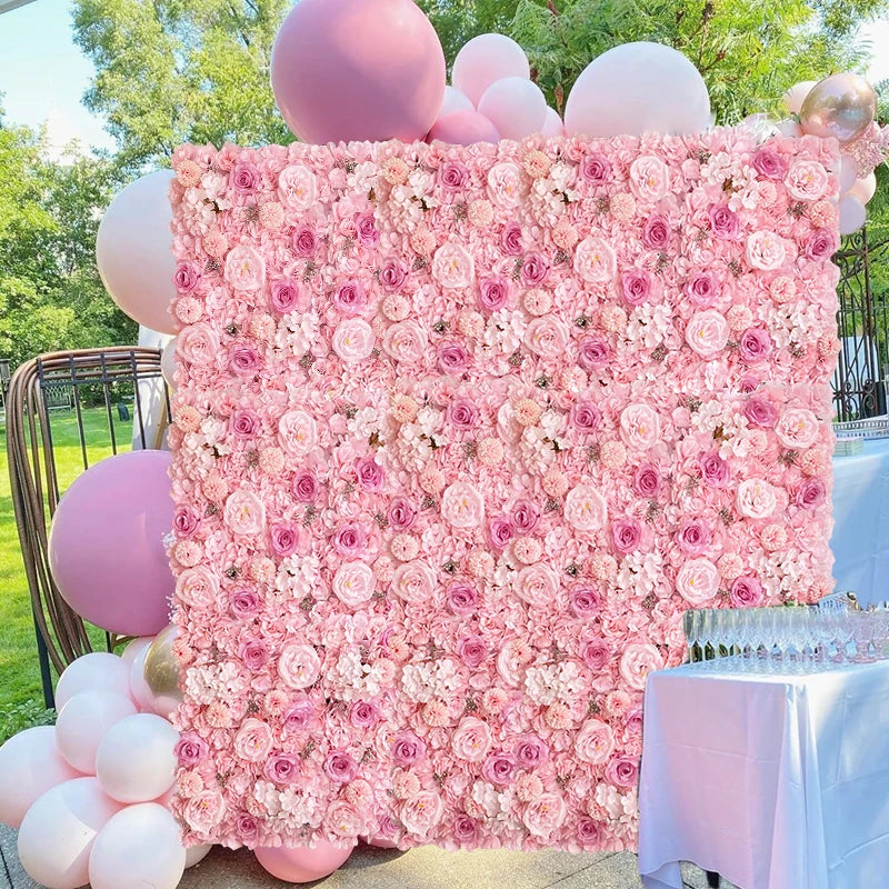 Meihon Artificial Rose Flower Wall Panel Wedding Decor