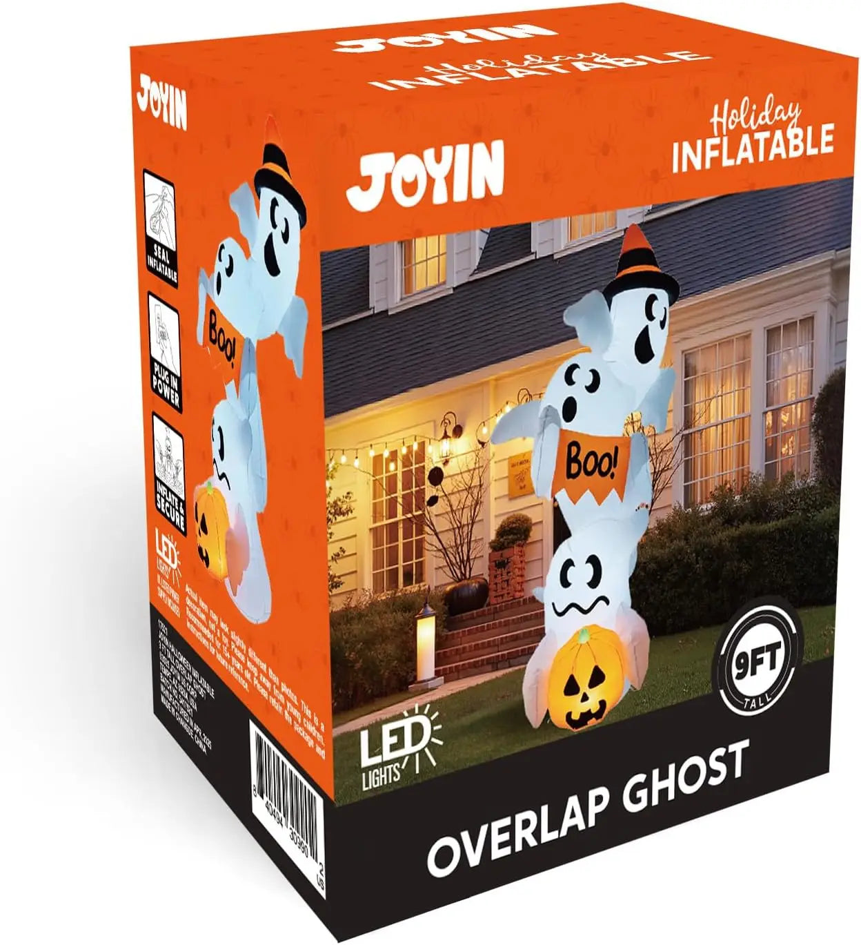 Joyfy Halloween Inflatable Ghost Outdoor Yard Decor With Lights