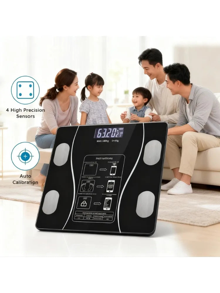 Smart USB Body Fat Scale Weight Monitor With Glass Platform