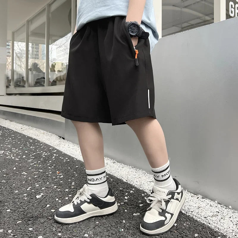 Summer Ice Silk Running Shorts For Men Quick Dry Breathable
