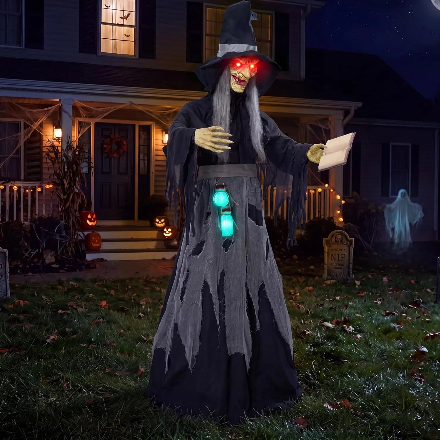 Joyfy Animated Halloween Witch Decoration With Sound Motion