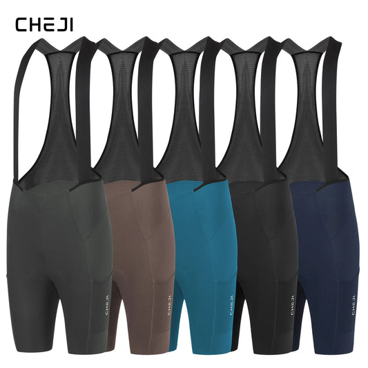 Cheji Men's Cycling Bib Shorts Seamless Quick-Drying Comfort