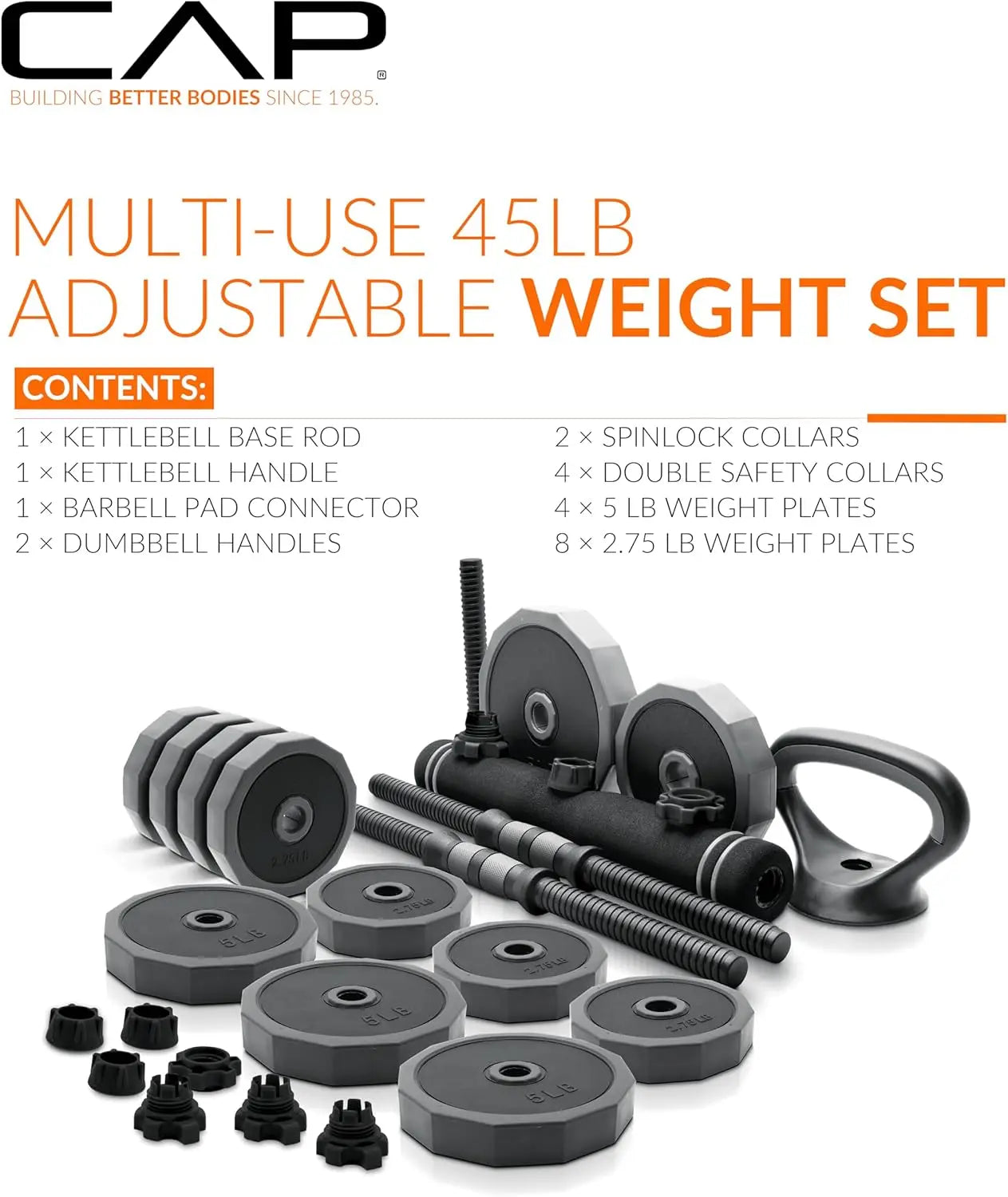 Barbell Multiuse Adjustable Weight Set For FullBody Workouts