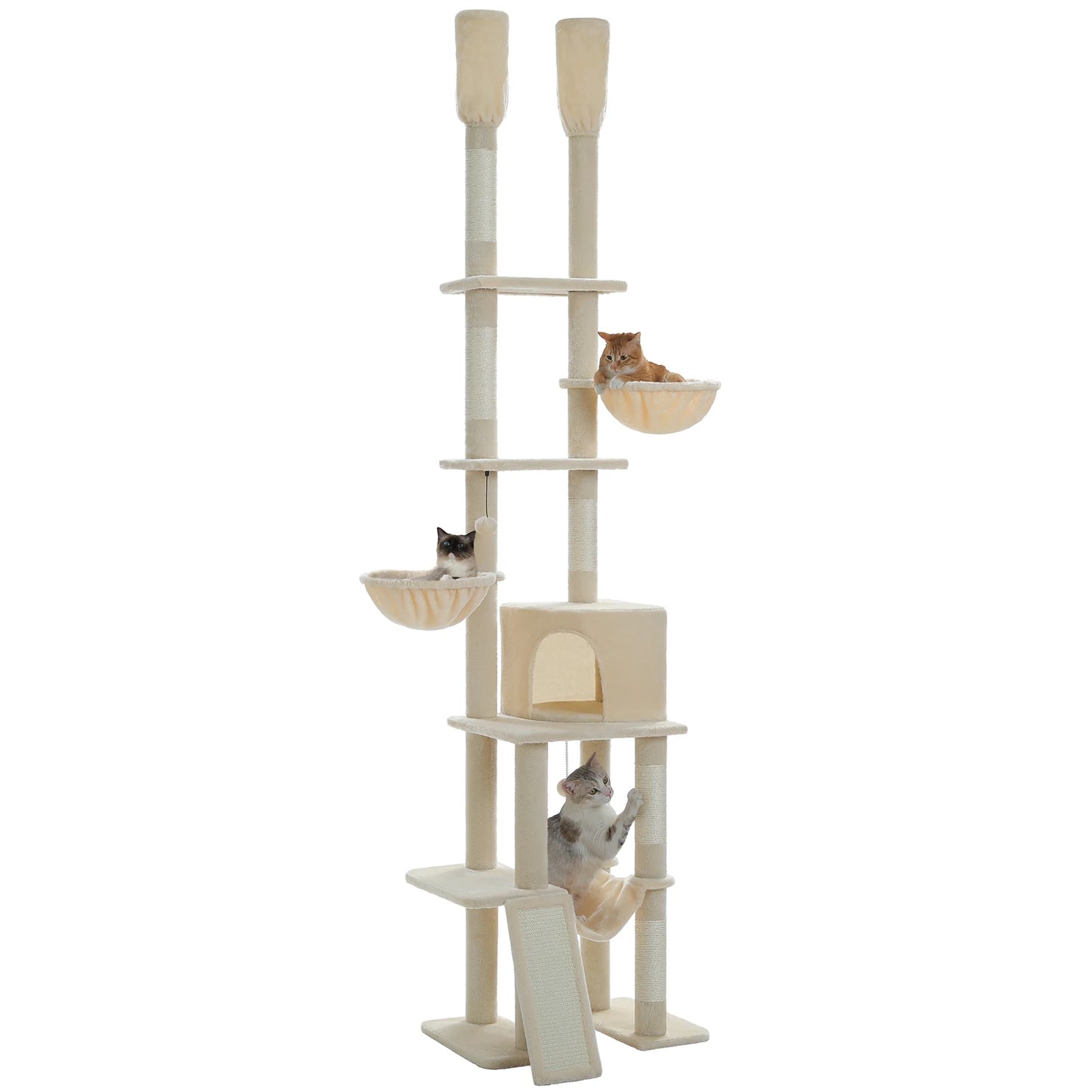 PAWZ Road Cactus Cat Tree Tower With Hammocks Seven Tiers