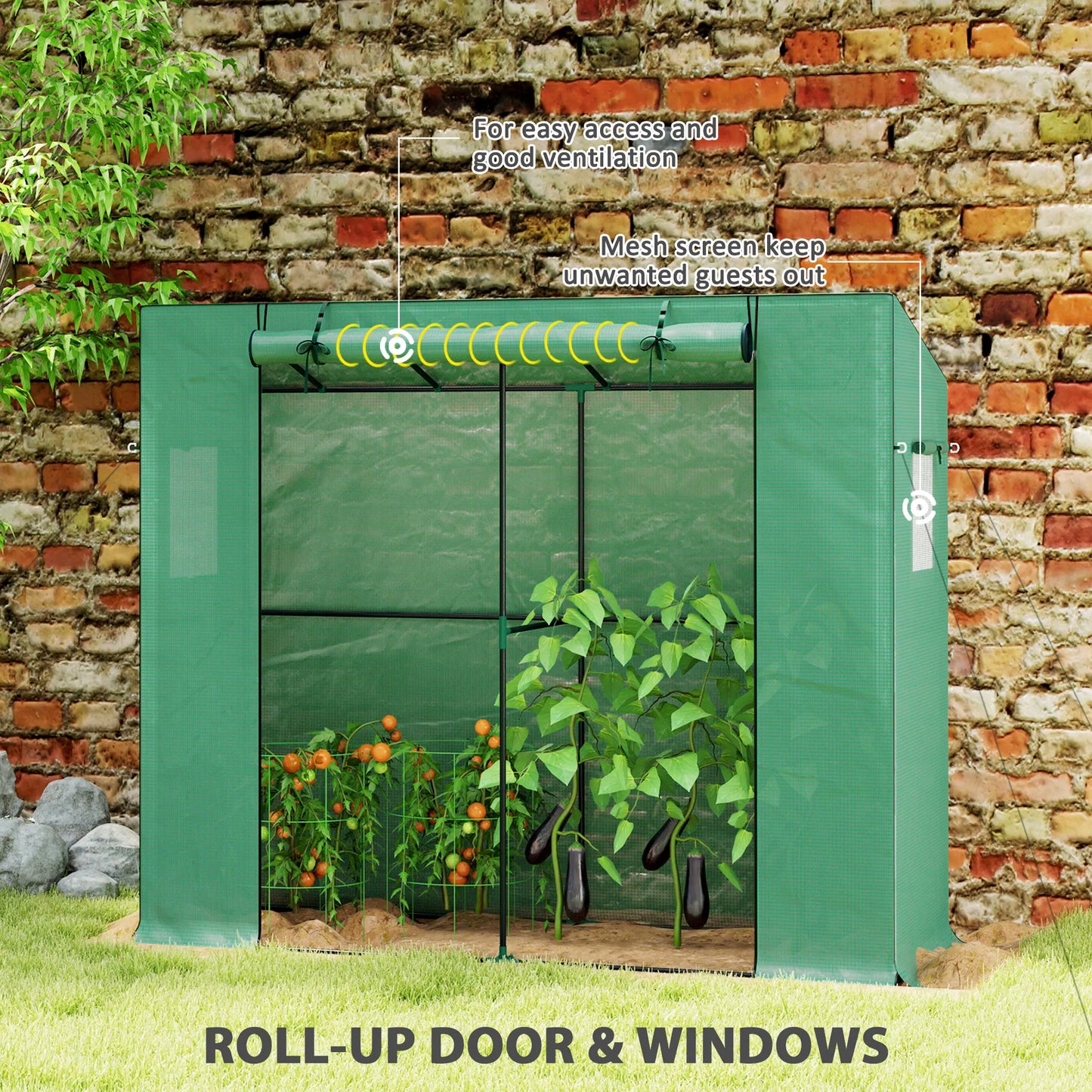 Portable Garden Greenhouse With Reinforced Frame For Plants