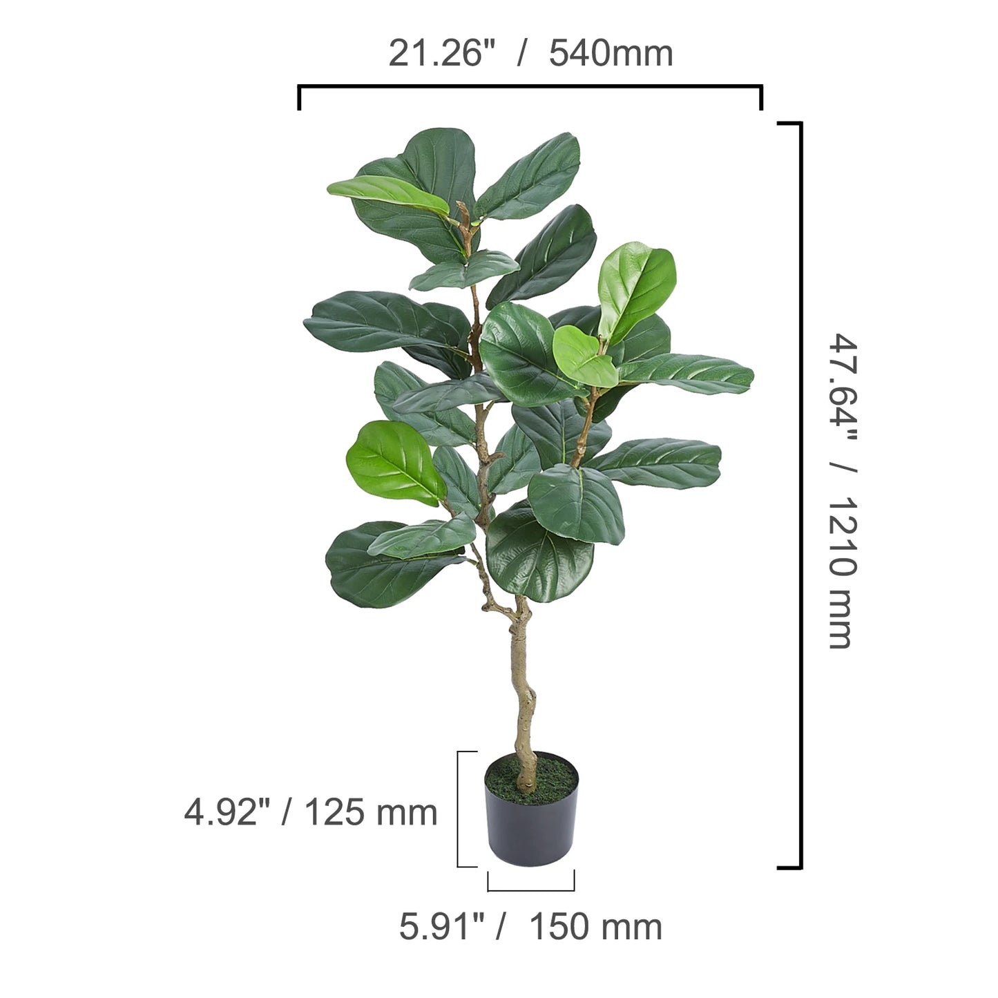 SucceBuy Artificial Olive Tree Faux Plant Sturdy Anti Tip Base