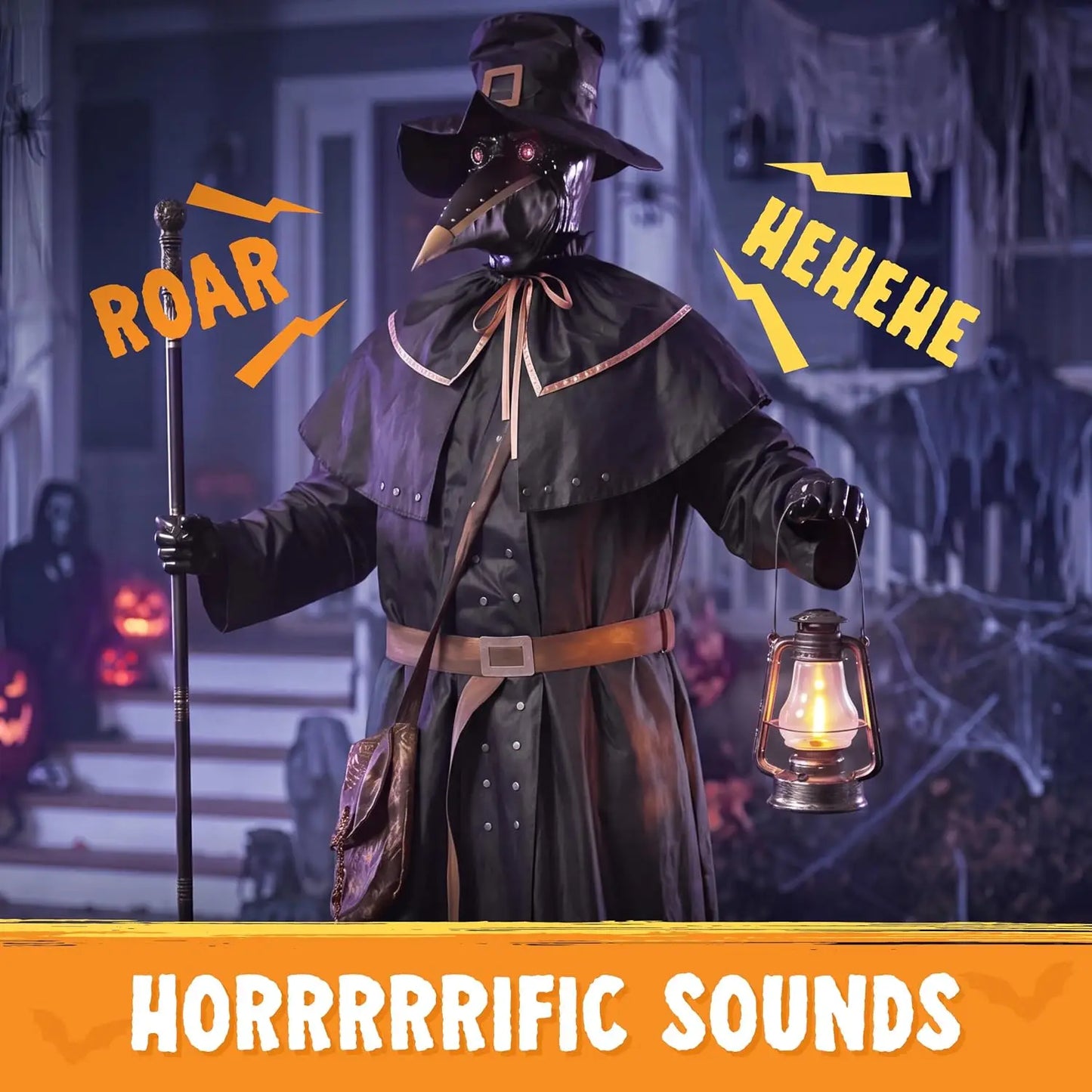 Joyfy Animatronic Sound Activated Ghost Doctor For Halloween Outdoor Props
