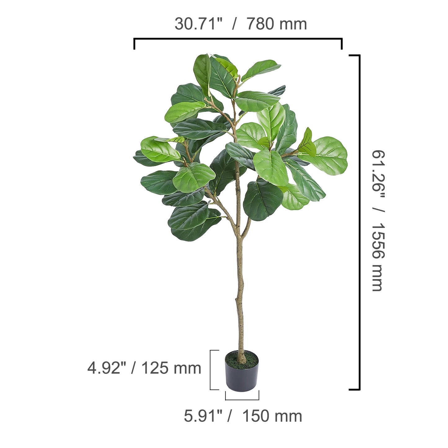 SucceBuy Artificial Olive Tree Faux Plant Sturdy Anti Tip Base