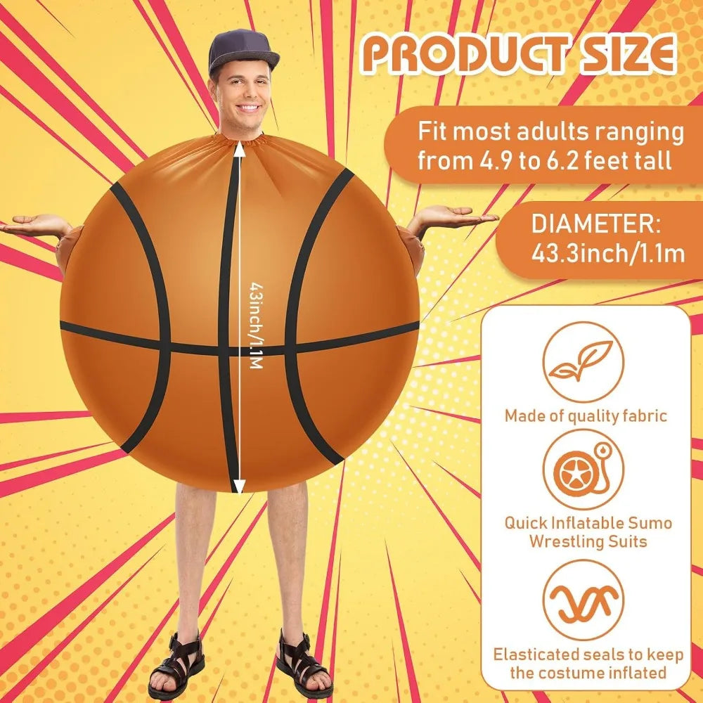 Inflatable Adult Superhero Halloween Party Costume Set