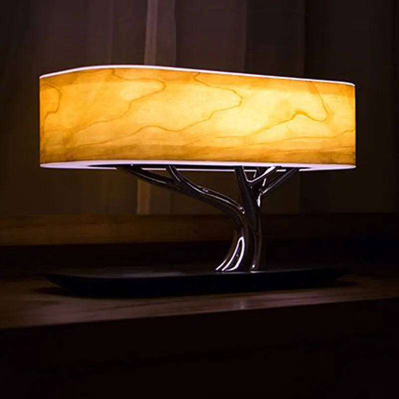 Wireless Charging Speaker With Ambient Light Bedside Lamp