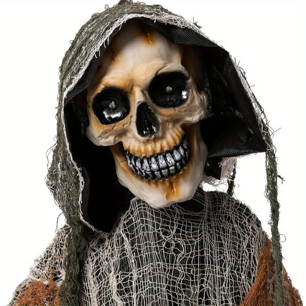 Joyfy Animatronics Grim Reaper Halloween Decoration With Motion Sensor