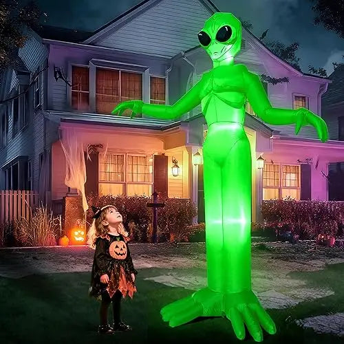 Joyfy Halloween Inflatable Alien Decoration With Built In Led Lights