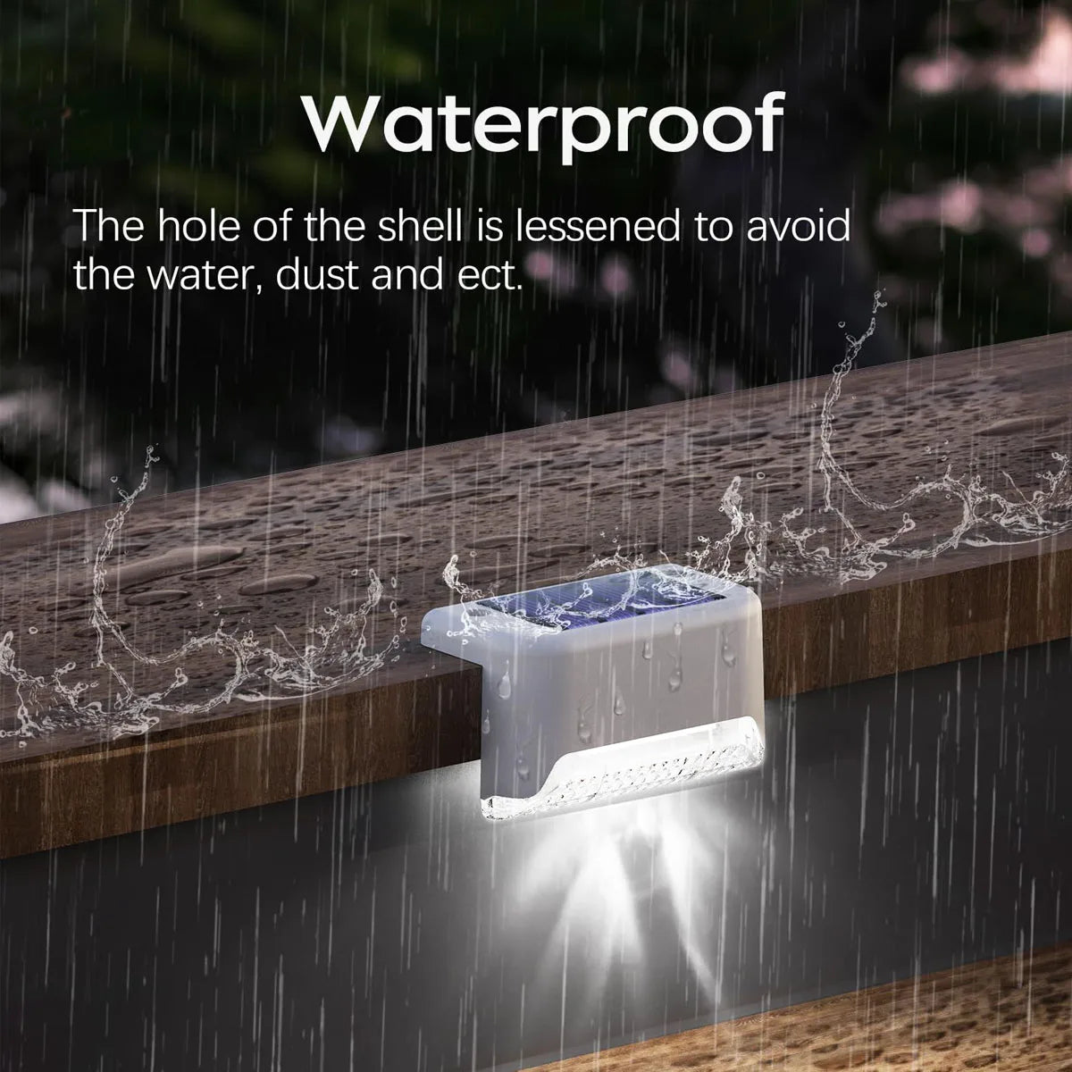 Solar Deck Lights Outdoor Waterproof Step Lights LED 4 Pack