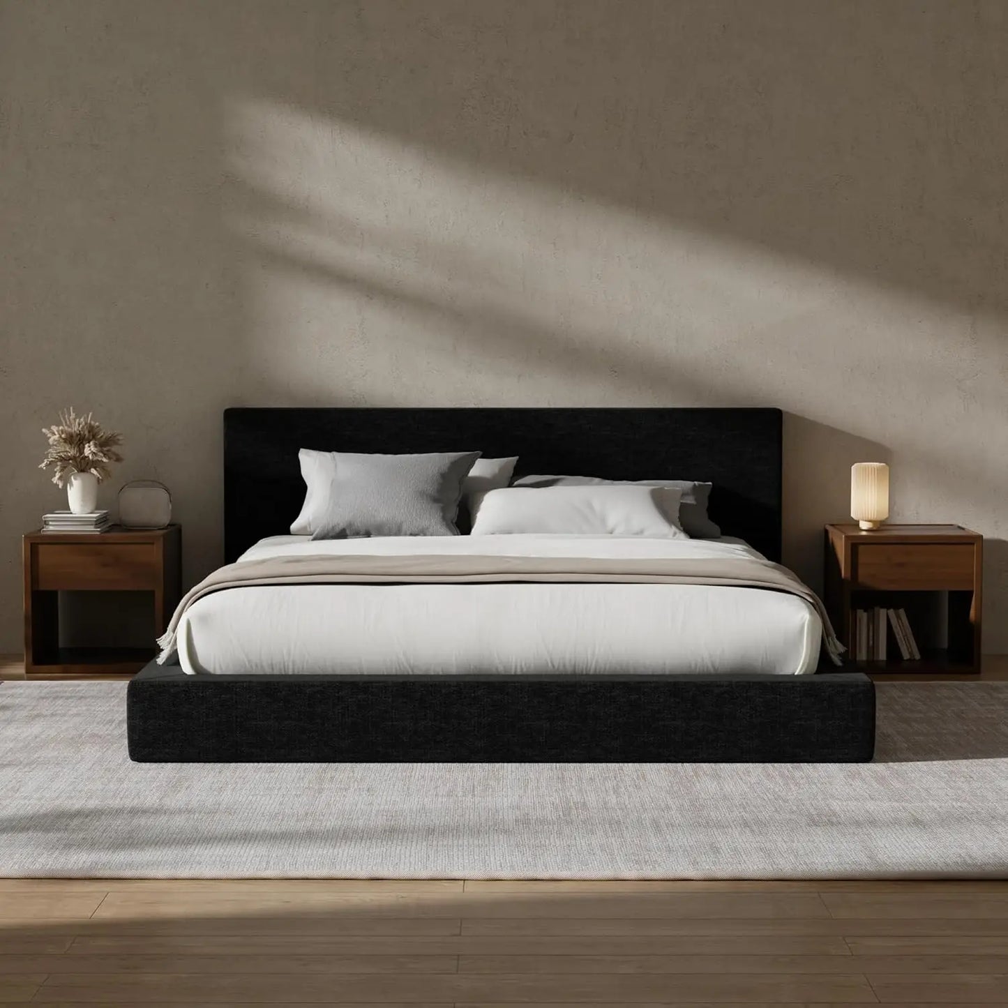 AirFrame Queen Bed Frame with Headboard, Cloud Upholstered Platform Bed Frame, 5 Inch Foam Cushioned, No Box, Customized