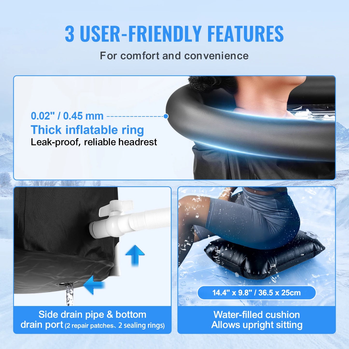 Portable Foldable Ice Bath Tub For Cold Water Therapy