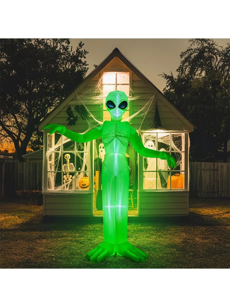 Joyfy Halloween Inflatable Alien Decoration With Built In Led Lights
