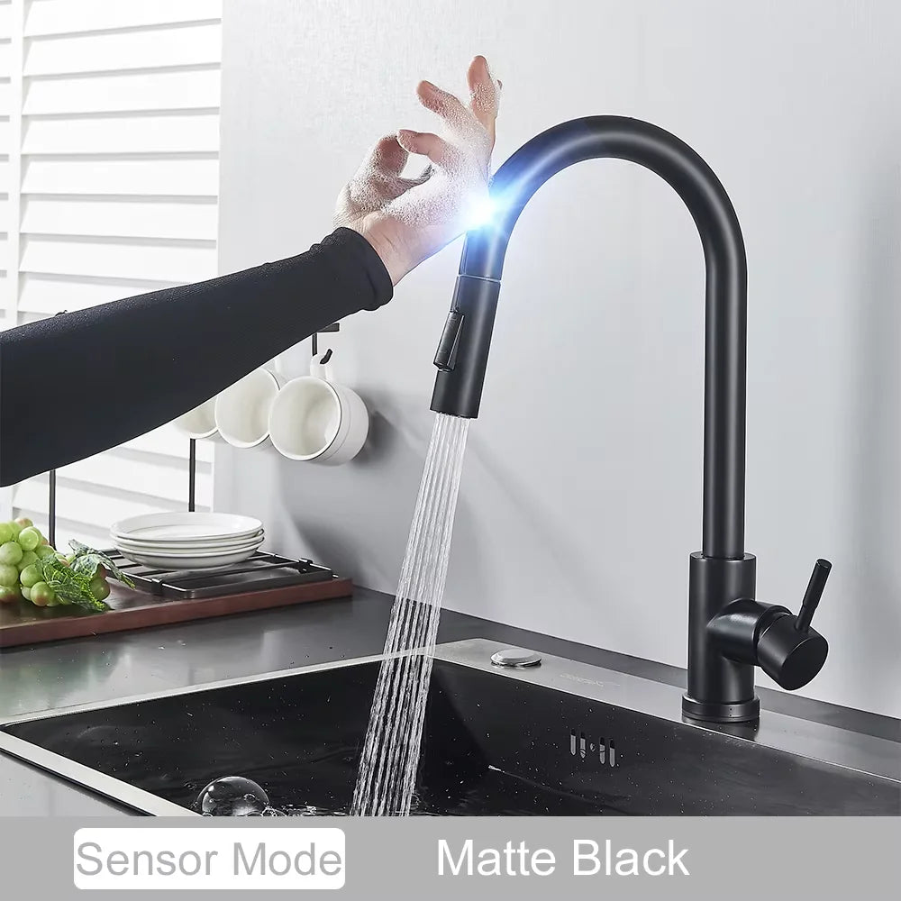 Fmhjfisd Touch Sensor Pull Out 360 Degree Kitchen Faucet