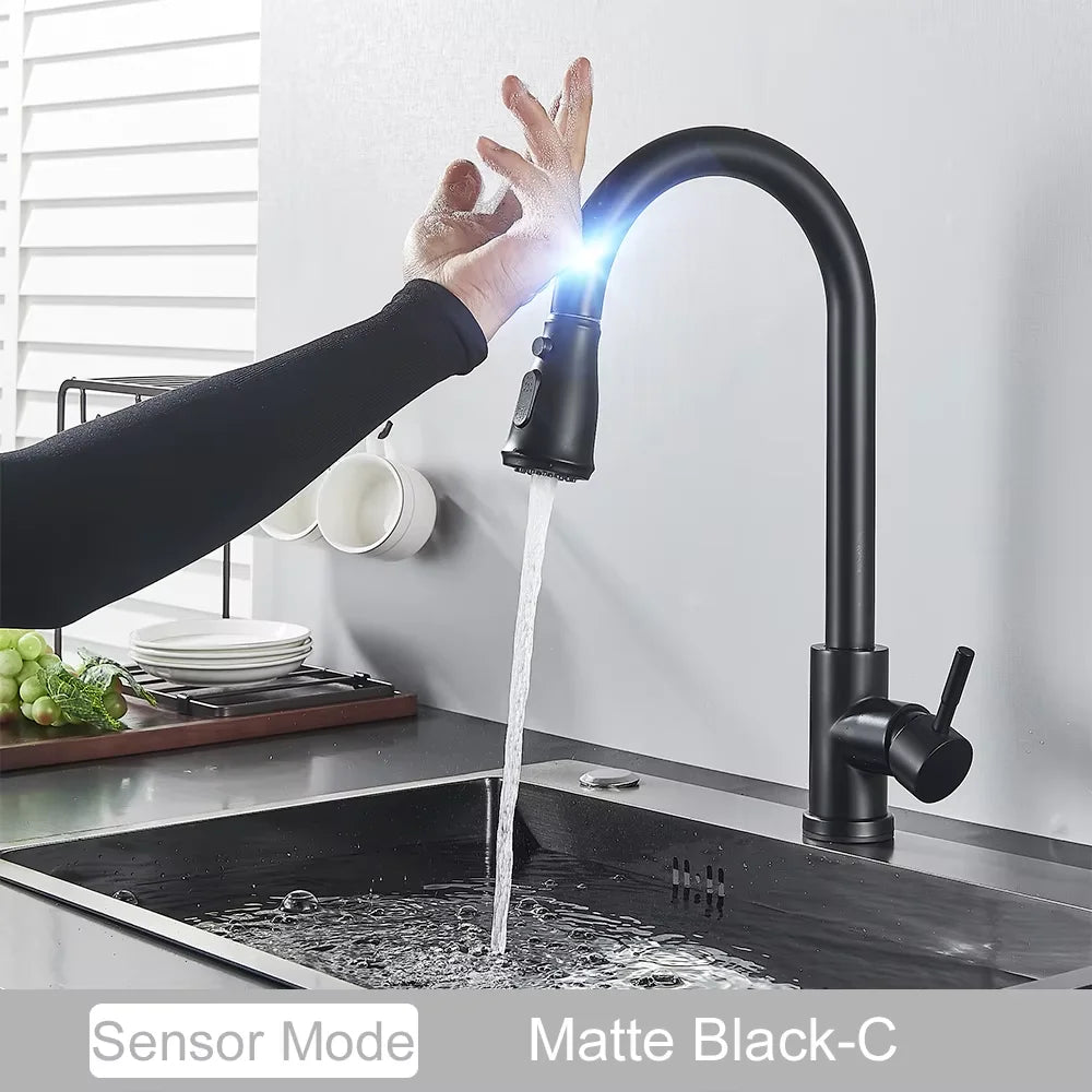 Fmhjfisd Pull Out Touch Control Kitchen Sink Faucet 360 Swivel