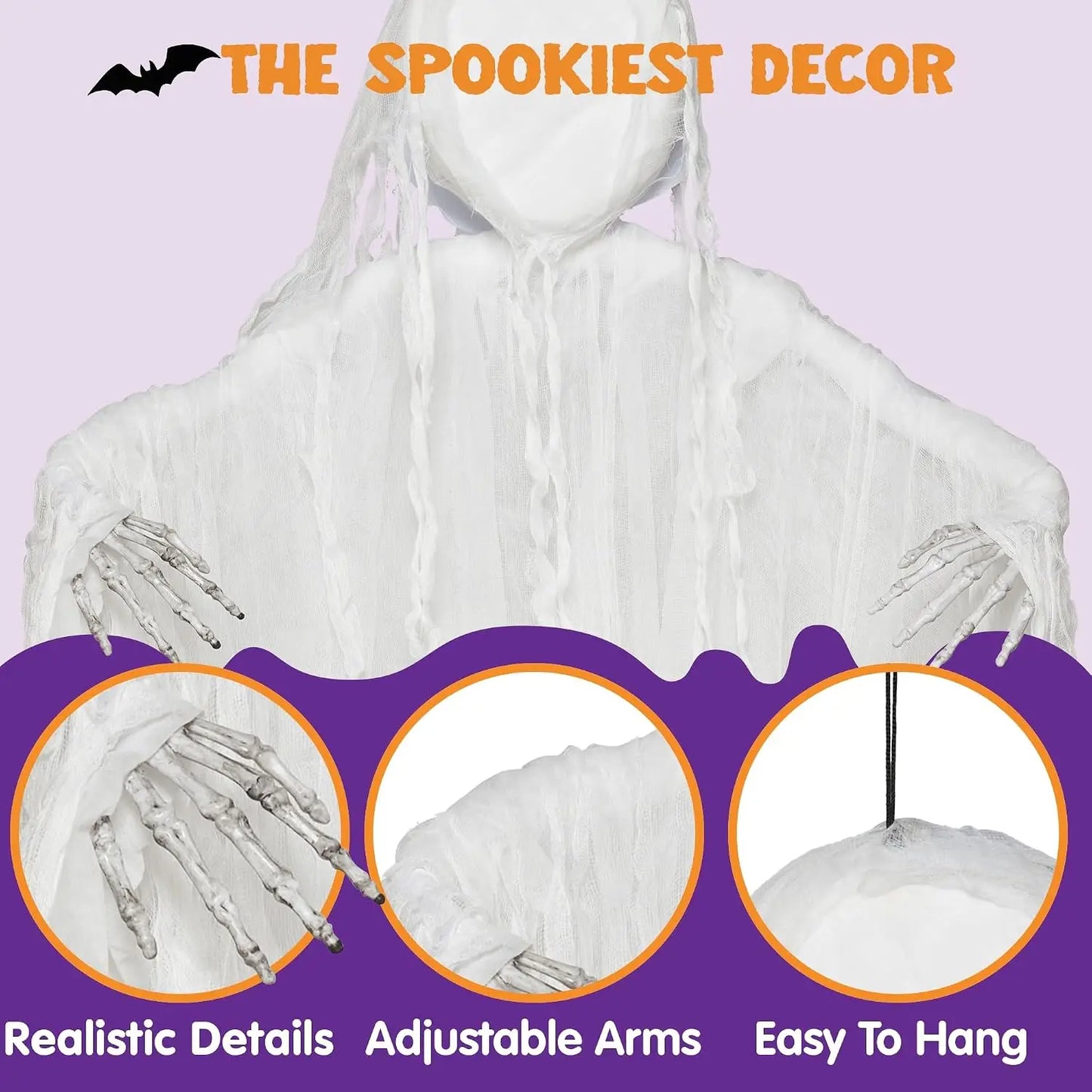 Joyfy Hanging Grim Reaper Halloween Outdoor Decoration