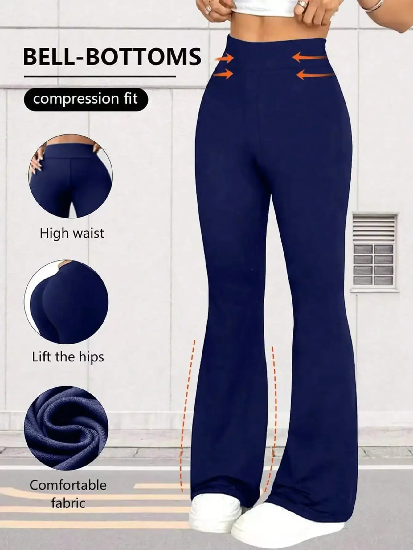 Women's High Waist Flare Yoga Pants With Wide Leg Comfort