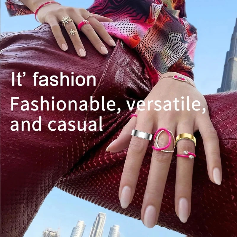 R09 Smart Health Ring With Skin Temperature And Multi Sport Mode 5ATM Waterproof