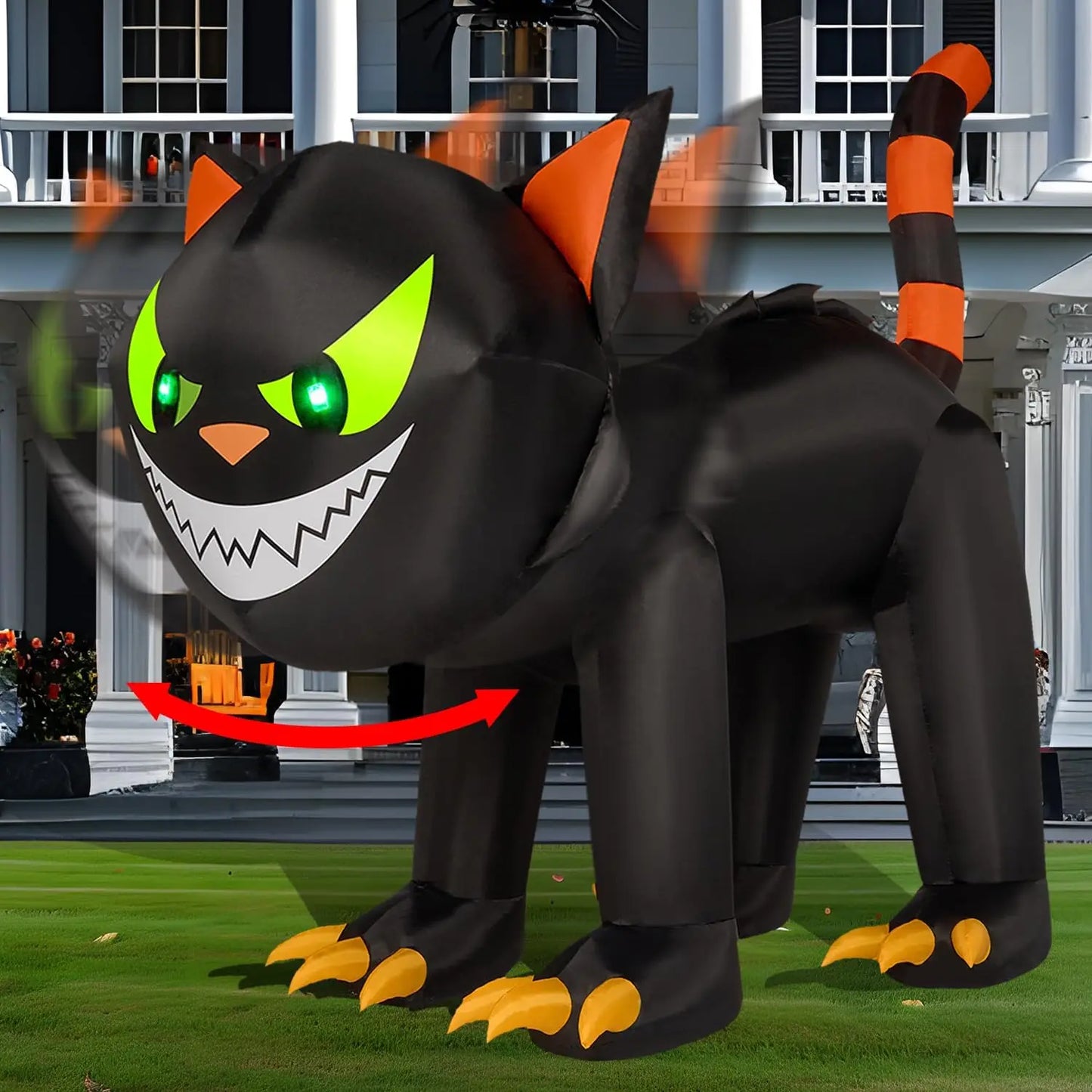Joyfy Halloween Inflatable Outdoor Cat Decoration With Led Lights
