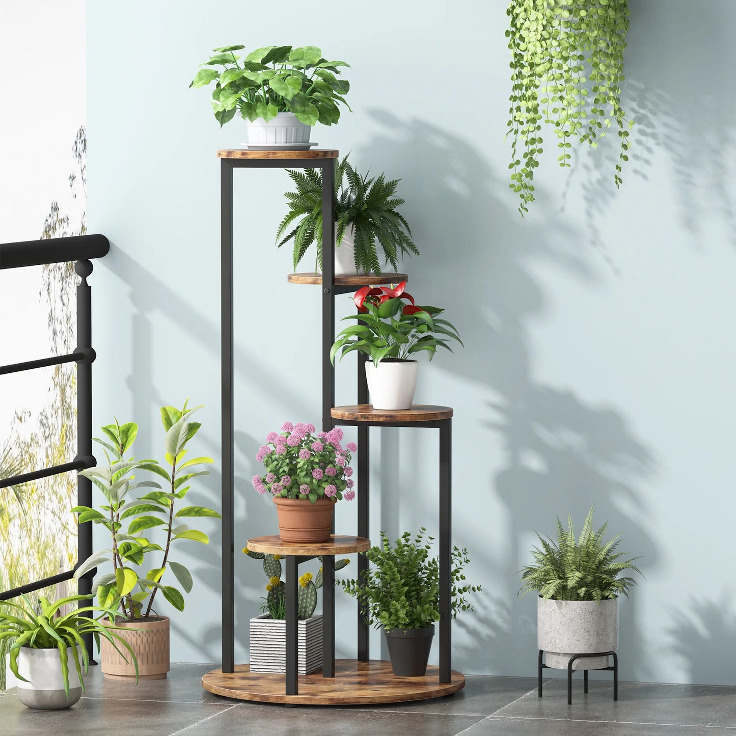 Tribesigns 4-Tier Corner Plant Stand Indoor For Multiple Potted Plants